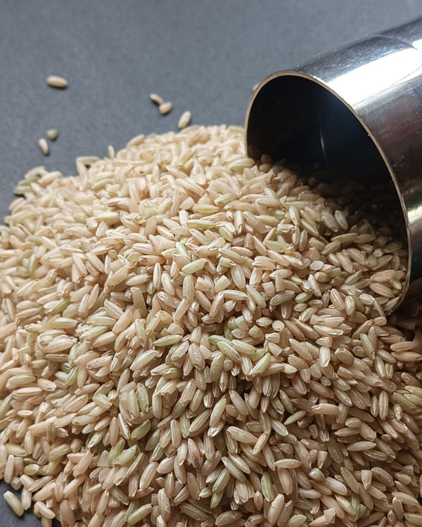 Illupai Poo Champa Organic Unpolished Rice – heritage everyday table rice with rich flavor and high fiber content, priced at ₹210 per kg