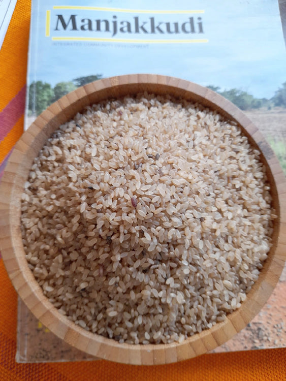 Kalajeera – Organic unpolished brown rice known for its low glycemic index and high protein content, priced at ₹175 per kg