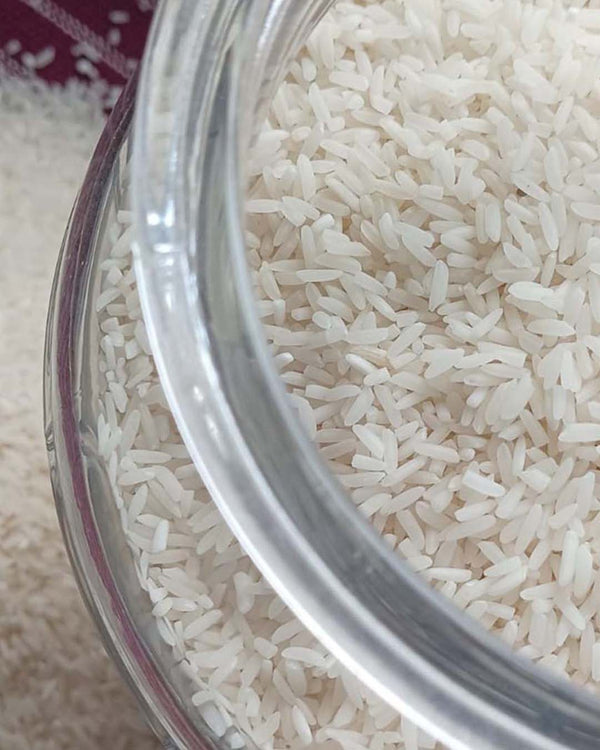 Madhumalathi Organic Polished Long Grain Rice – smooth-textured, aromatic everyday table rice, priced at ₹175 per kg