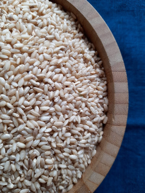 Maharaji Organic Unpolished Brown Rice – premium, nutrient-rich whole grain rice with high fiber content, priced at ₹225 per kg