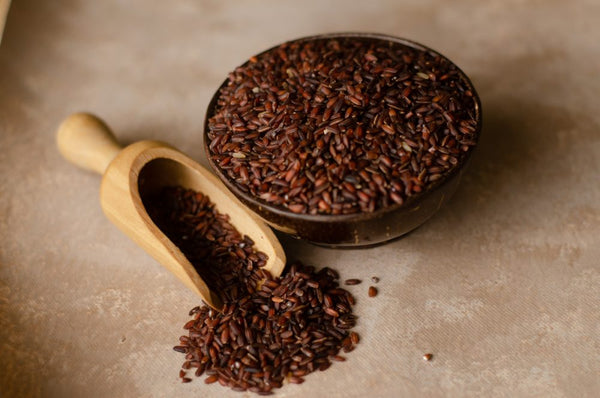 Mapillai Champa Organic Parboiled Unpolished Red Rice – low glycemic index, iron-rich traditional red rice, priced at ₹175 per kg