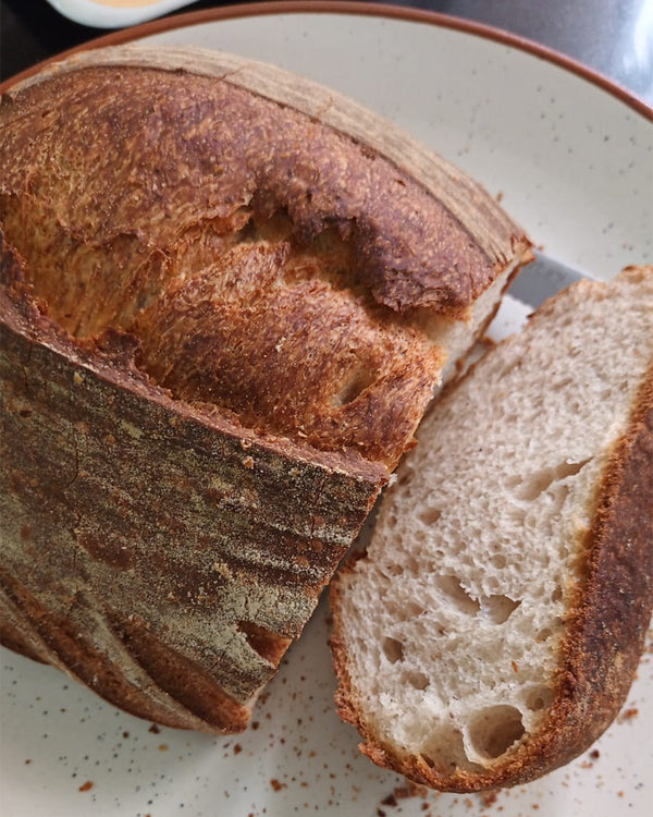 Plain Red Rice Sourdough Bread – naturally fermented, gut-friendly artisan loaf made with red rice flour