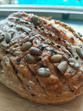 Red Rice Bread with Pumpkin & Flax Seeds – wholesome, fiber-rich artisan bread made with nutrient-dense ingredients