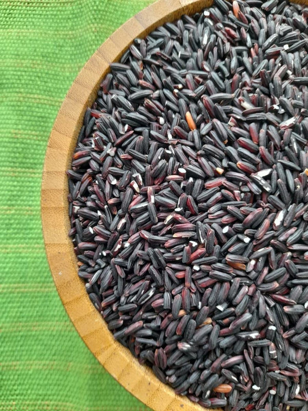 Thanjavur Black Rice Organic Unpolished Rice – antioxidant-rich heritage rice variety from Tamil Nadu, ideal for nutritious daily meals, priced at ₹180 per kg