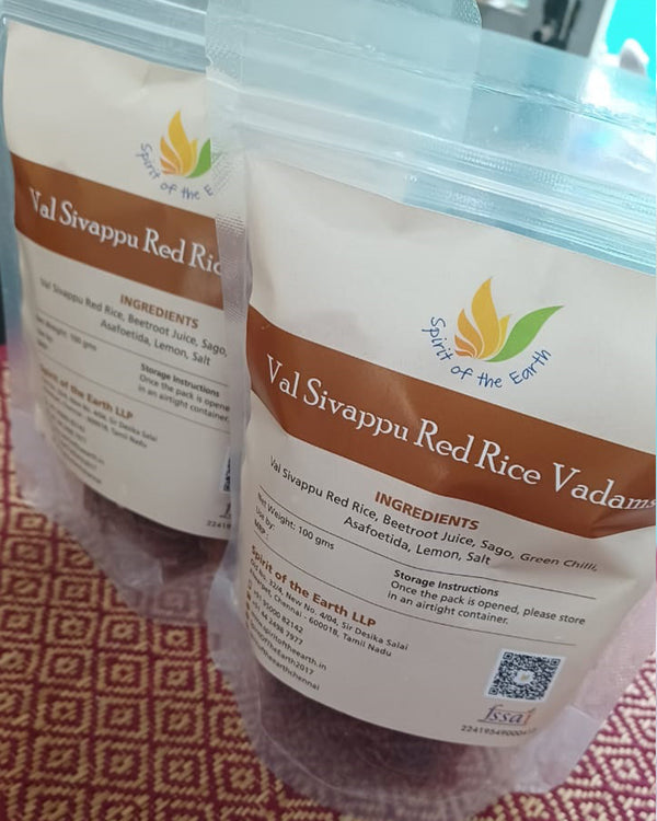 Val Sivappu Red Rice Vadam – 100gms