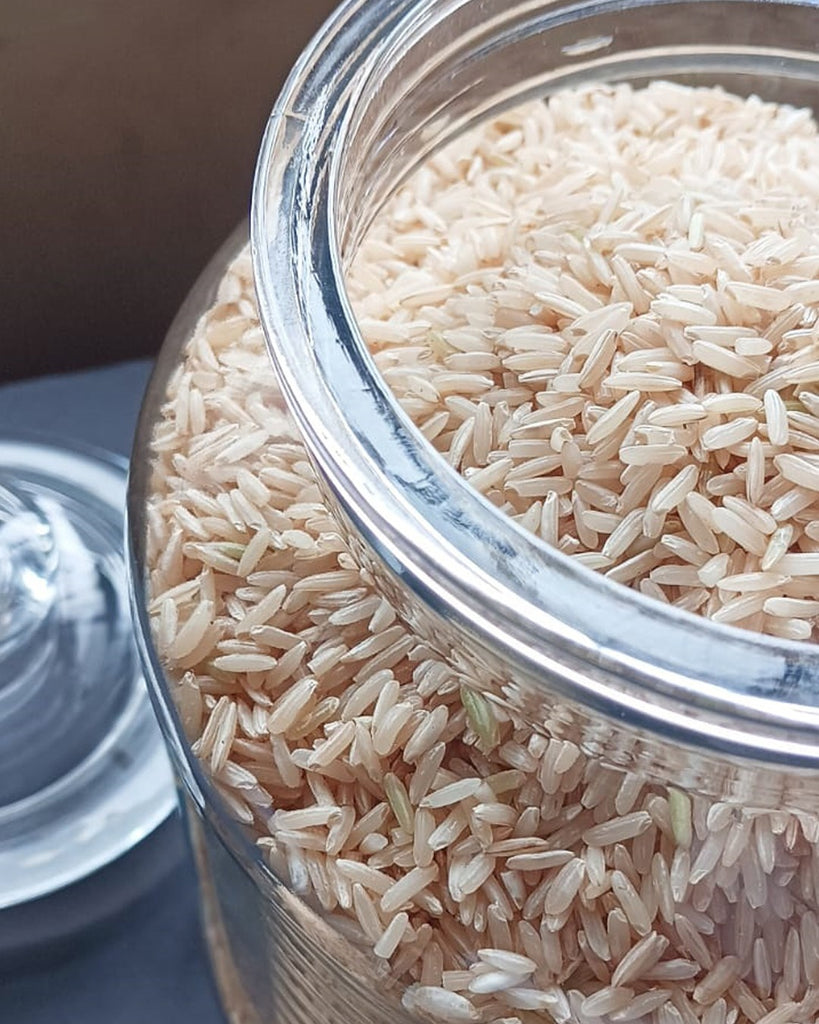High Protein Brown Rice Lakhisar - Organic Unpolished High Protein Brown Rice Price 175/- KG ...